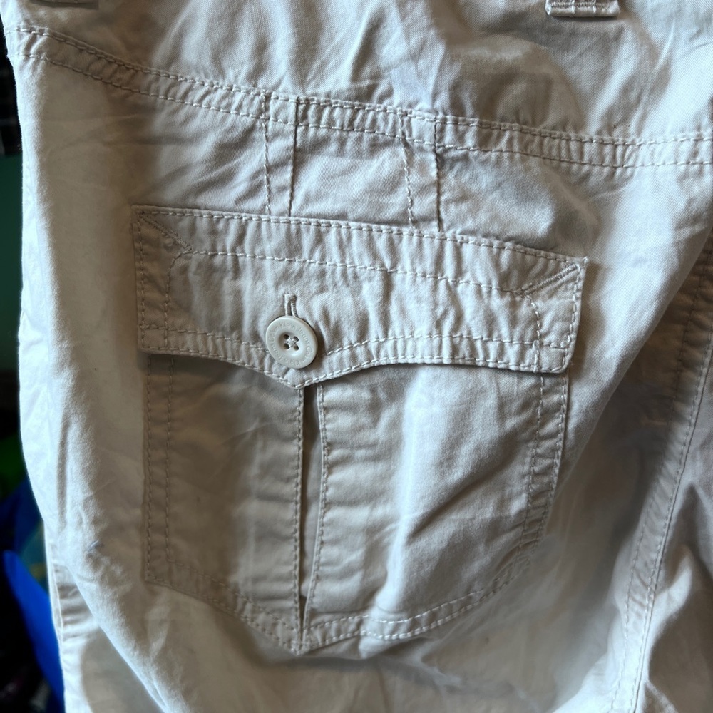 Calvin Klein Jeans Tan Flat Front Cotton Cargo Summer Shorts 10 - Picture 8 of 10
